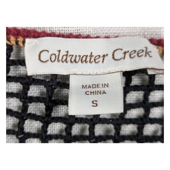 Coldwater Creek Multicolor Crochet Sweater Size Small - Picture 6 of 7
